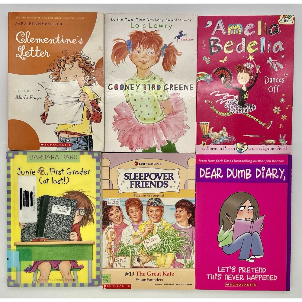 9 Kids Chapter Book Lot Junie B Amelia Bedelia Clementine Dear Dumb Diary